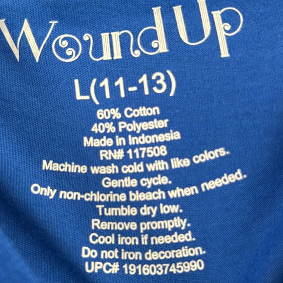 Wound Up Women’s Shirt Size L ( 11-13 ) Blue Busy Doing Absolutely Nothing Shirt - Picture 3 of 4